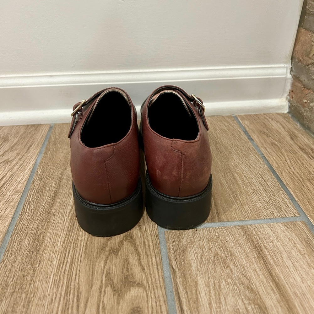 Seychelles Women's Catch Me Monk-Strap Loafer in Burgundy/Blush Size 7.5 - Picture 5 of 8